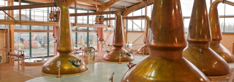 The stills at the Glenlivet Distillery