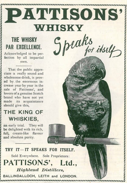 Pattison Whisky Advertisement
