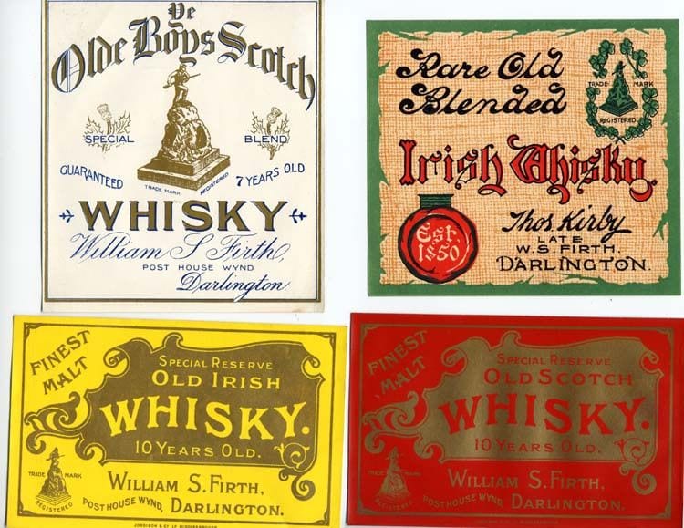 Irish whisky labels lacking the e